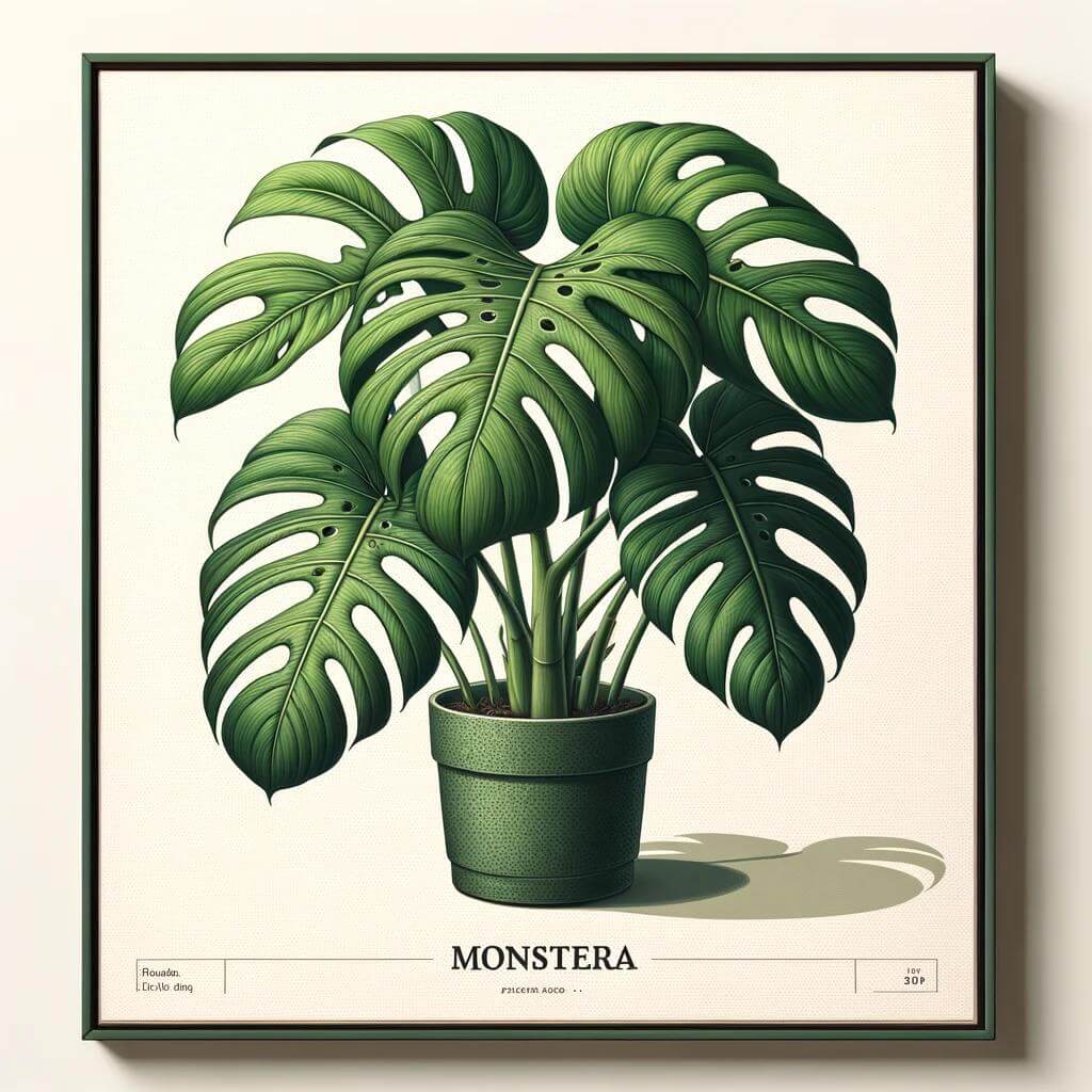 大きい観葉植物②:モンステラ